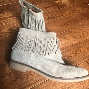 Lucky Brand Fringe Ankle Boots